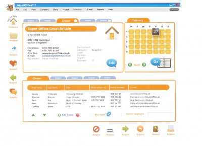 Alternative SuperOffice GUI sketch