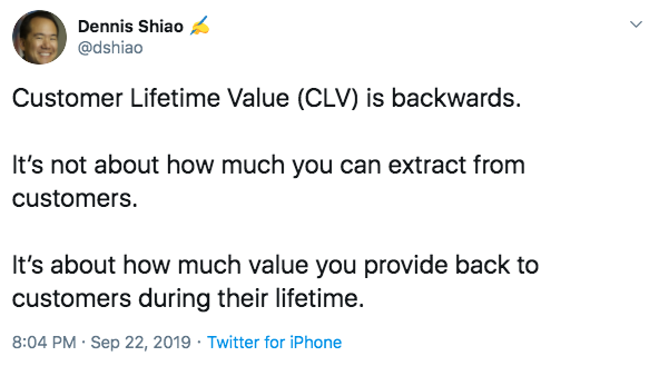 customer lifetime value quote