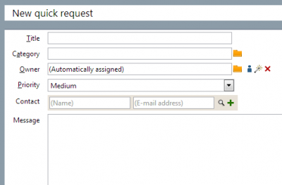 new quick request SuperOffice