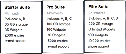 Three options to choose between