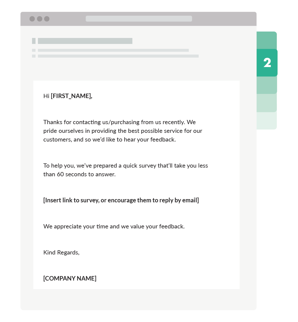 The ‘Survey’ follow-up email